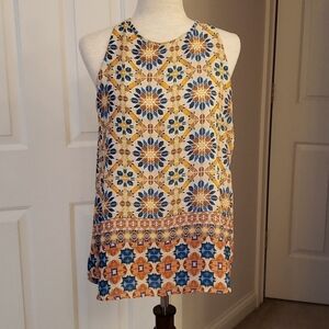 𝅺ANTIBES Blanc Sleeveless Blouse